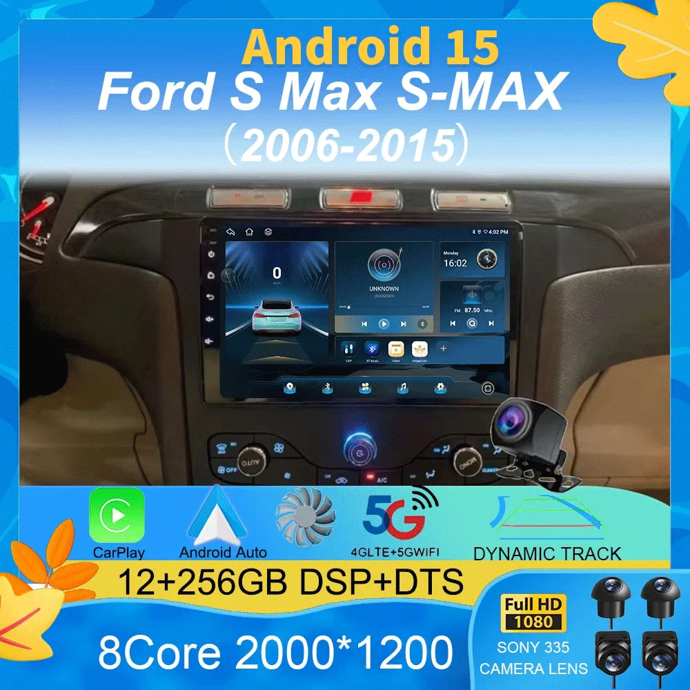 

For Ford S Max S-MAX 2006 - 2015 For Ford Galaxy 2015 Car Radio Car Multimedia Video Player GPS Radio Android 15 navigation DVD