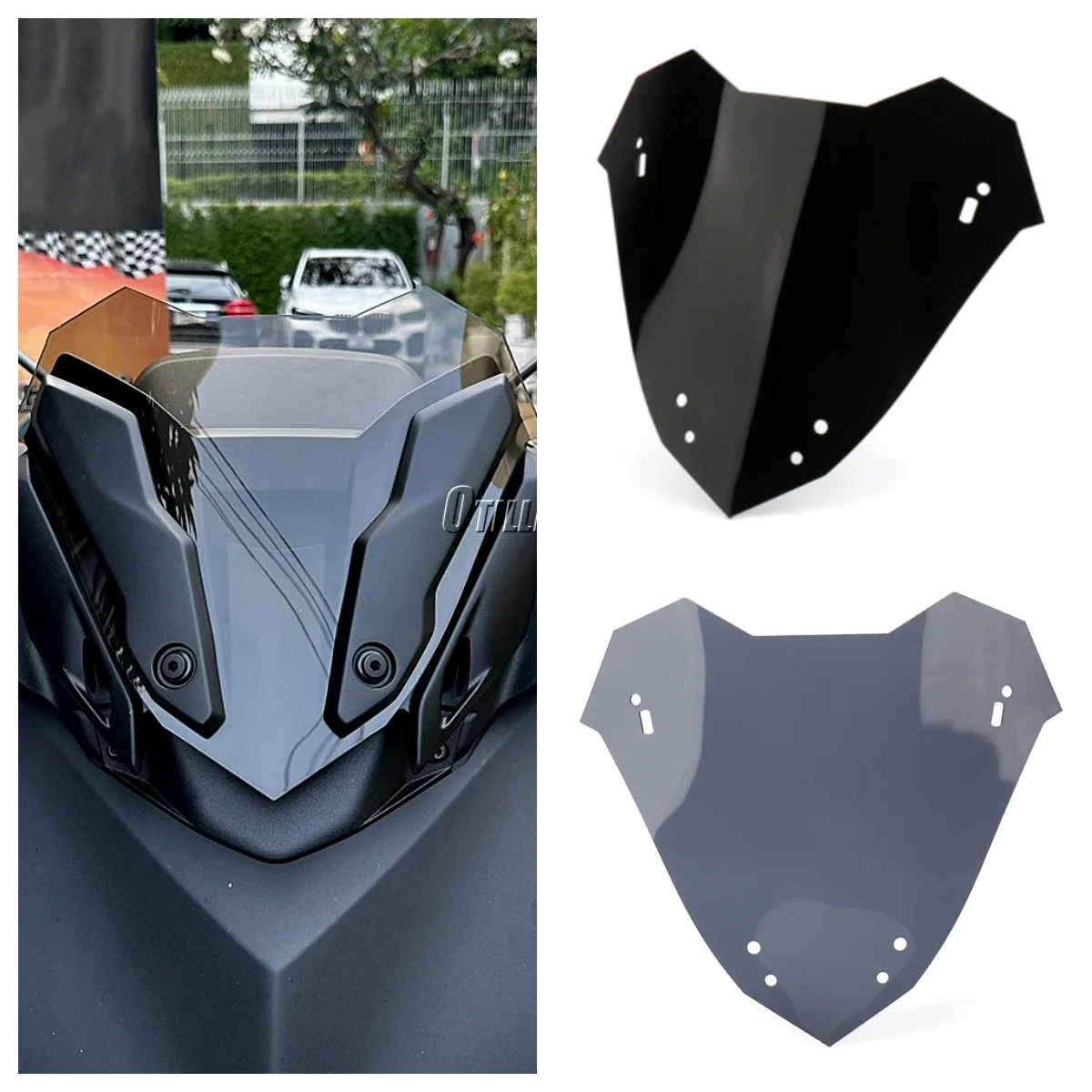 

For Yamaha XMAX 300 2023 Acrylic Motorcycle Windshield 3 Color Windscreen Air Deflector Wind Shield Cover Motorcycle Accessories