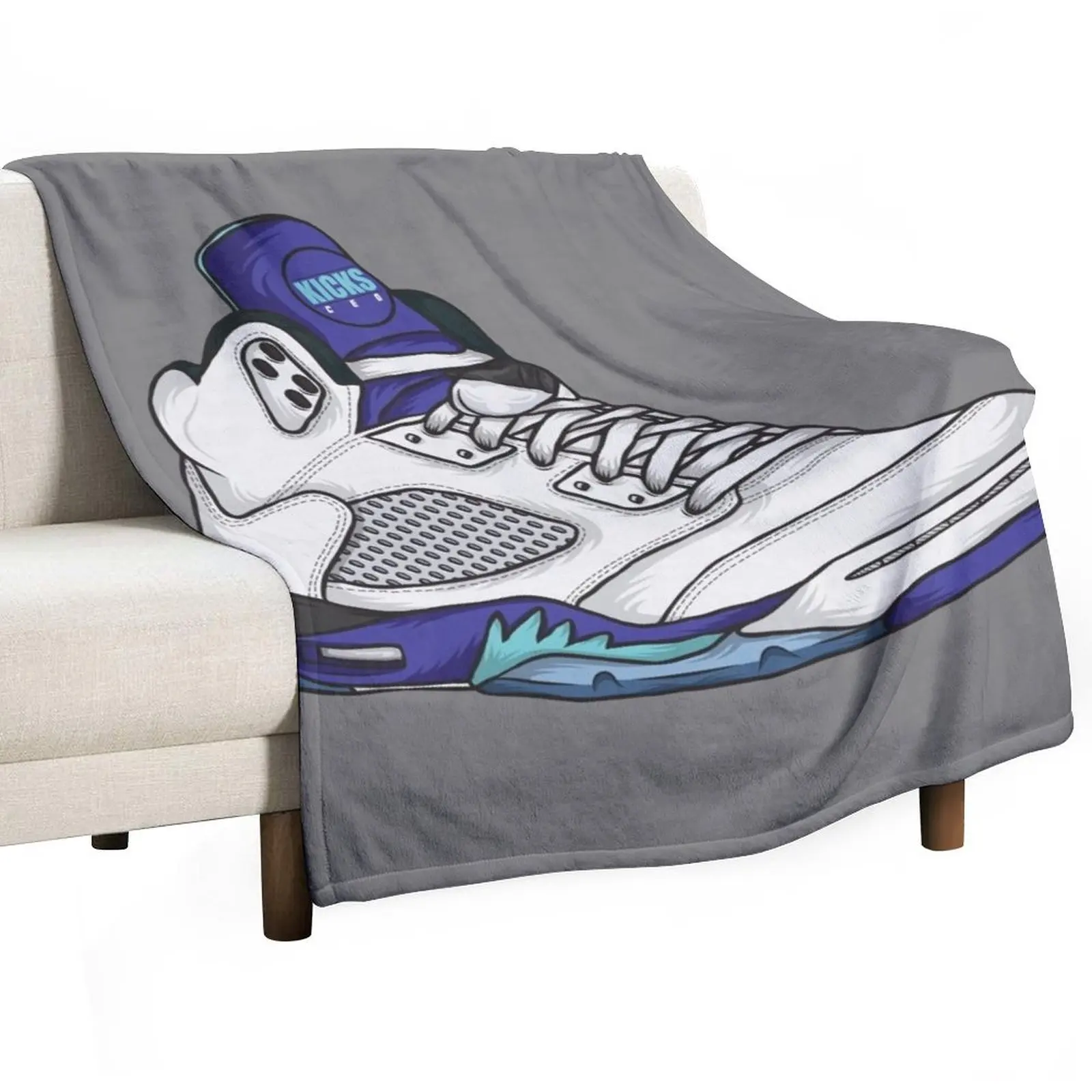 

Shoes Grapes (Kicks) Throw Blanket heavy to sleep Designers Furry Blankets