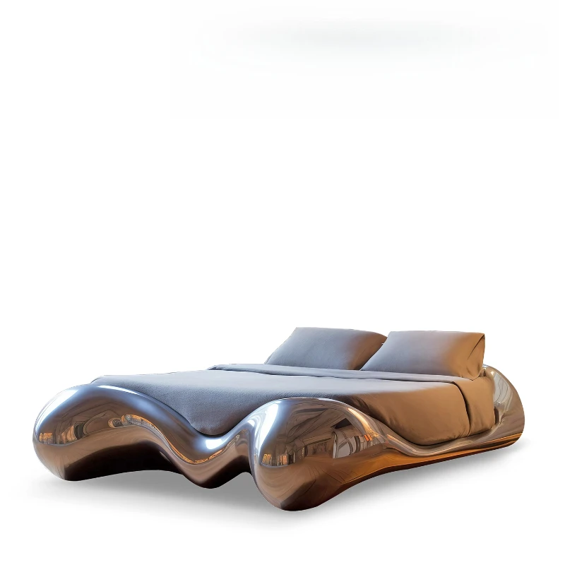 Design original Ripple Realm Cama de casal Móveis de arte pós-moderna italiana
