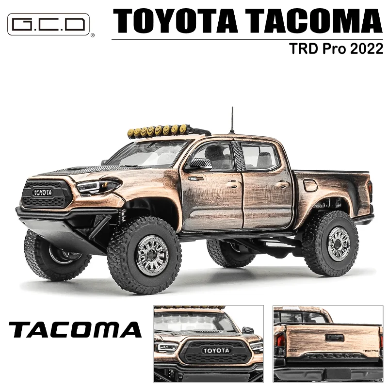 Gcd 1/64 Toyota Tacoma Trd Pro 2022 Legering Speelgoed Motorvoertuig Diecast Metalen Model Geschenken