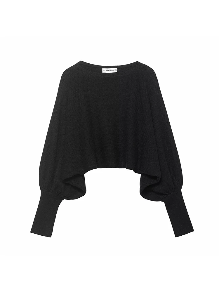 Pull tricoté à manches bouffantes pour femme, ample, à la mode, vêtements d'extérieur, Style automne hiver