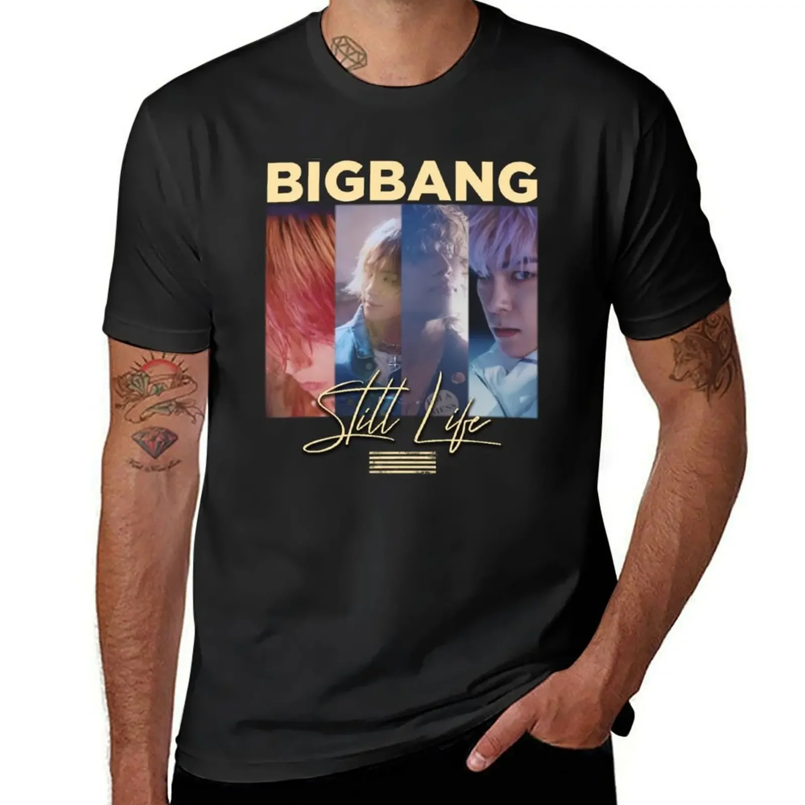 Bigbang Still Life ??????? 2 Premium T-Shirt boys animal print Short sleeve tee kawaii clothes black t-shirts for men