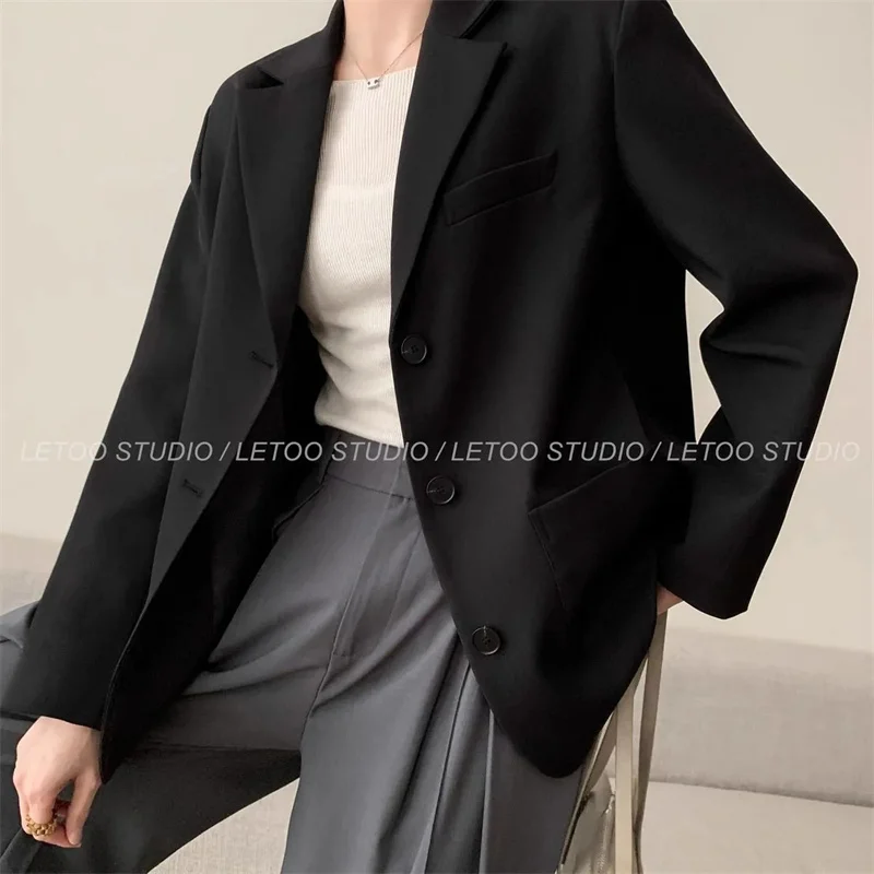 New Women's Blazer Jacket Spring Autumn Casual Design Sense Ladies Outerwear All-match Elegant Fashion Female Suit Coat