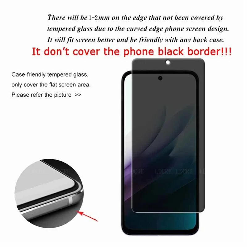4 Stücke Für Xiaomi Redmi 15 Glas Redmi 15 5G Displayschutzfolie Telefon Schutzhülle 9H Abdeckung Privatsphäre Anti-spion Gehärtetes Glas Redmi 15 – Detail 2