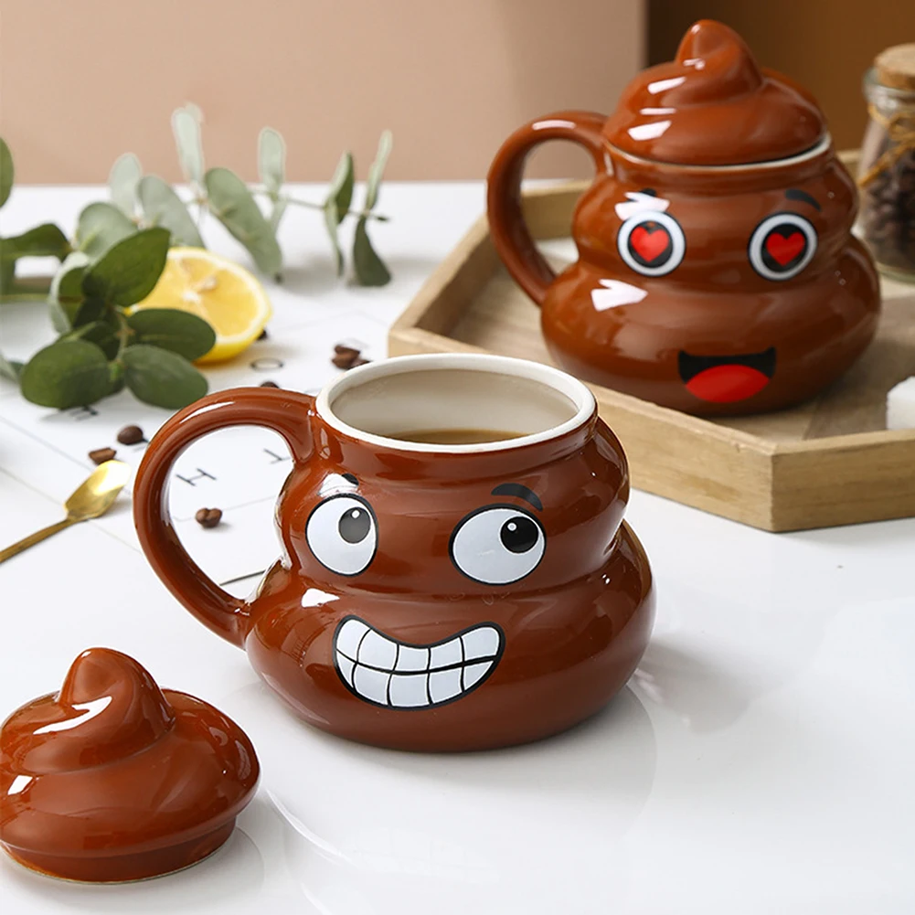 

Многофункциональная чашка для чая и кофе, многофункциональная керамическая кружка с ложкой для розыгрыша, для женщин и мужчин