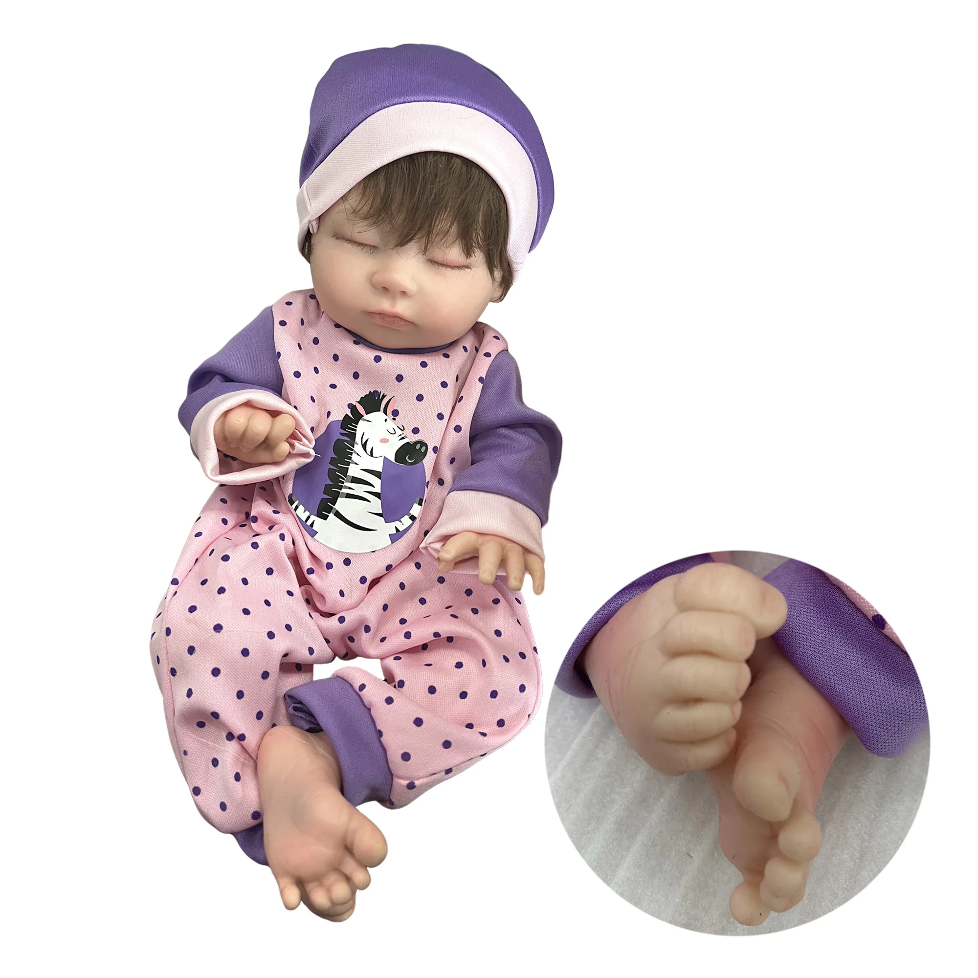 Attyi 13inches Full Solid Silicone Baby Reborn Doll Can Drink Milk & Pee Newborn Baby Girl Dolls