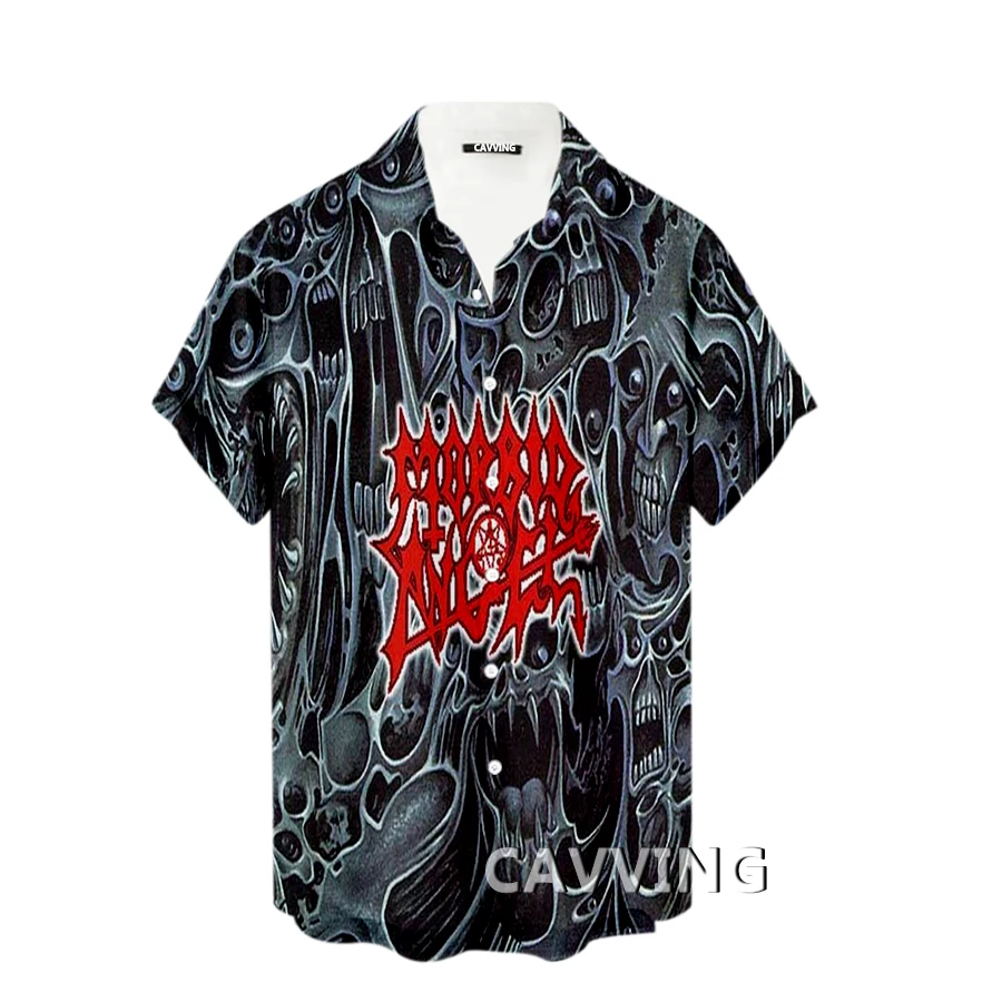 CAVVING 3D Printed  Morbid Angel  Band   Fashion Casual Shirts Men's /Women's  Short Sleeves Loose Breathable Shirts   T01