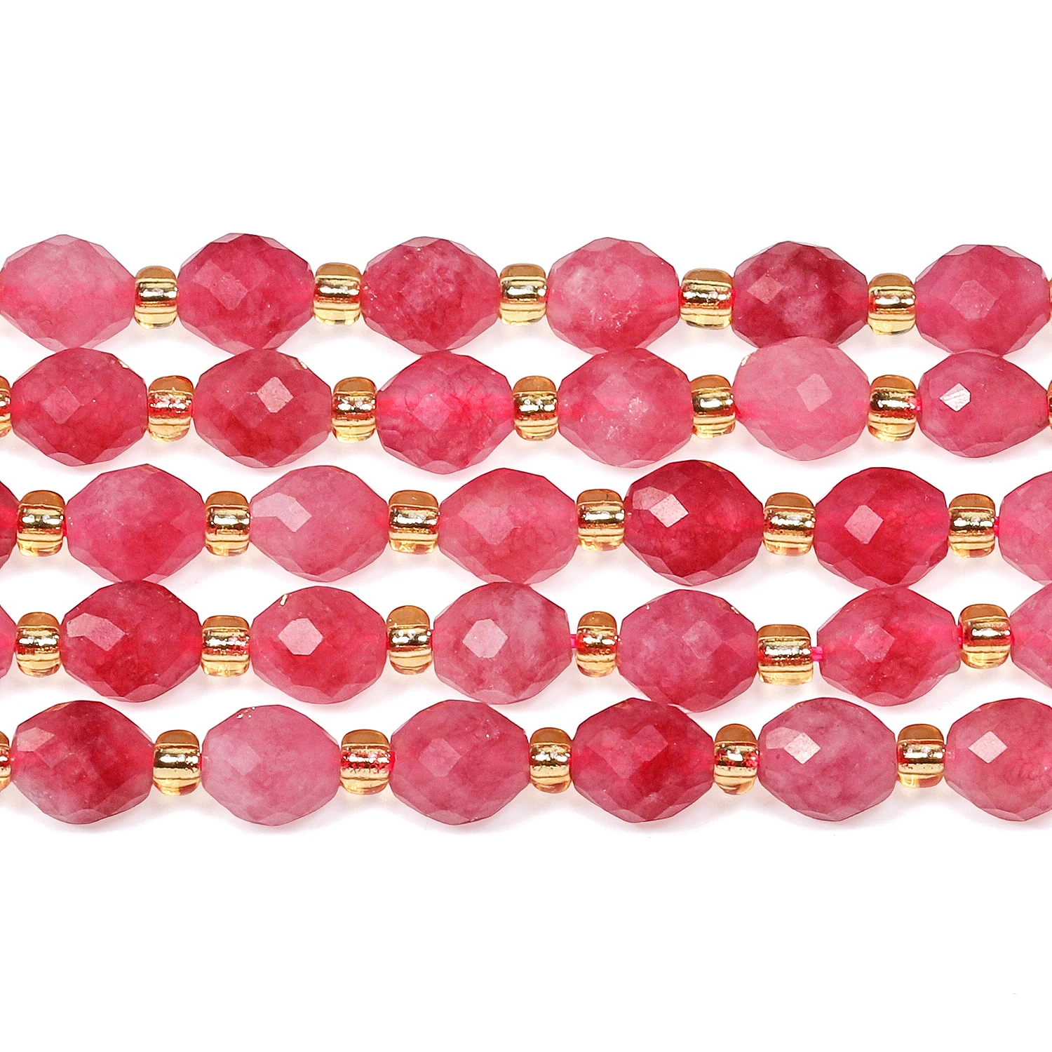 الأوجه 5x6 مللي متر الوردي التورمالين اليشم حجر الخرز البيضاوي الشكل الخرز لصنع المجوهرات سوار ذاتي الصنع الديكور اكسسوارات