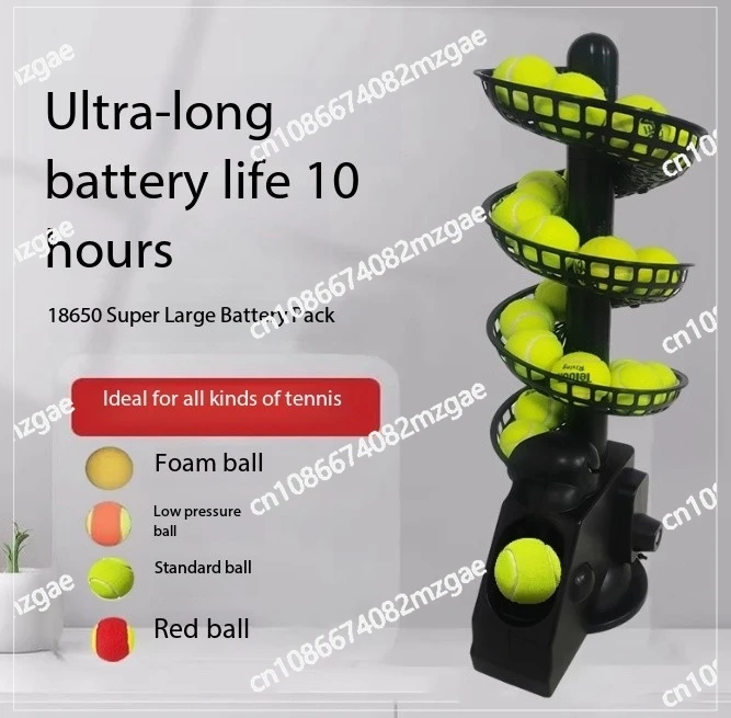 

TS-02 Portable Tennis Ball Throwing Machine Coach Ball Feeding Machine Self-service Single Swing Racket Practice