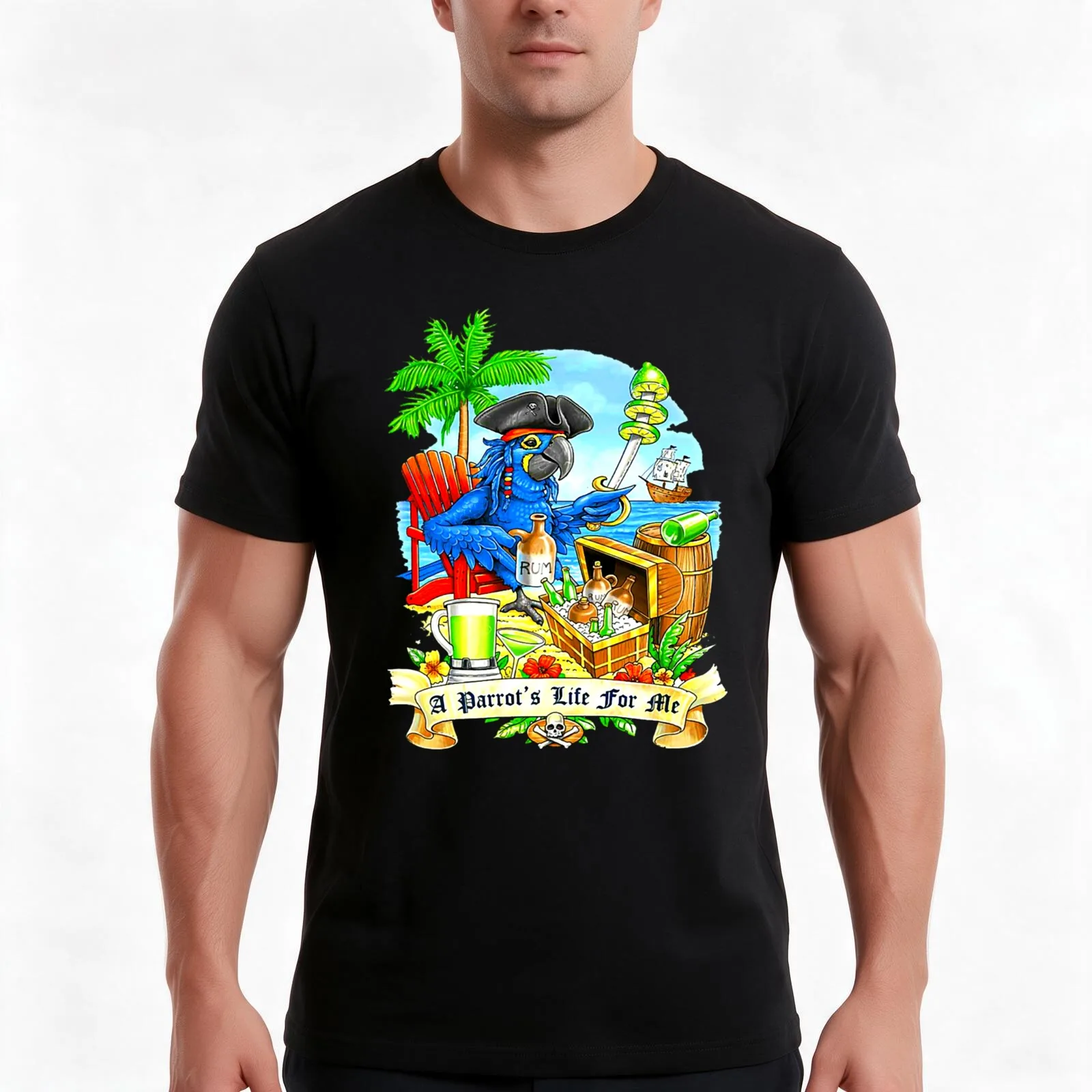 Best quality pirate parrot logo - This logo fits anywhere and even looks cool when used Active T-Shi T-Shirt, Unisex Men Women