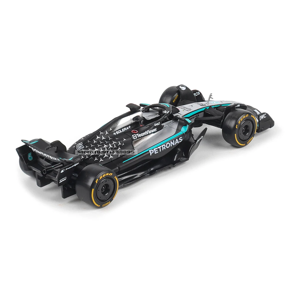 Bburago 1:43 F1 Mercedes-AMG 2025 W16 # 63 جورج راسل # 12 لعبة نموذج سيارة كيمي أنطونلي مصنوعة من خليط معدني قابلة للتجميع