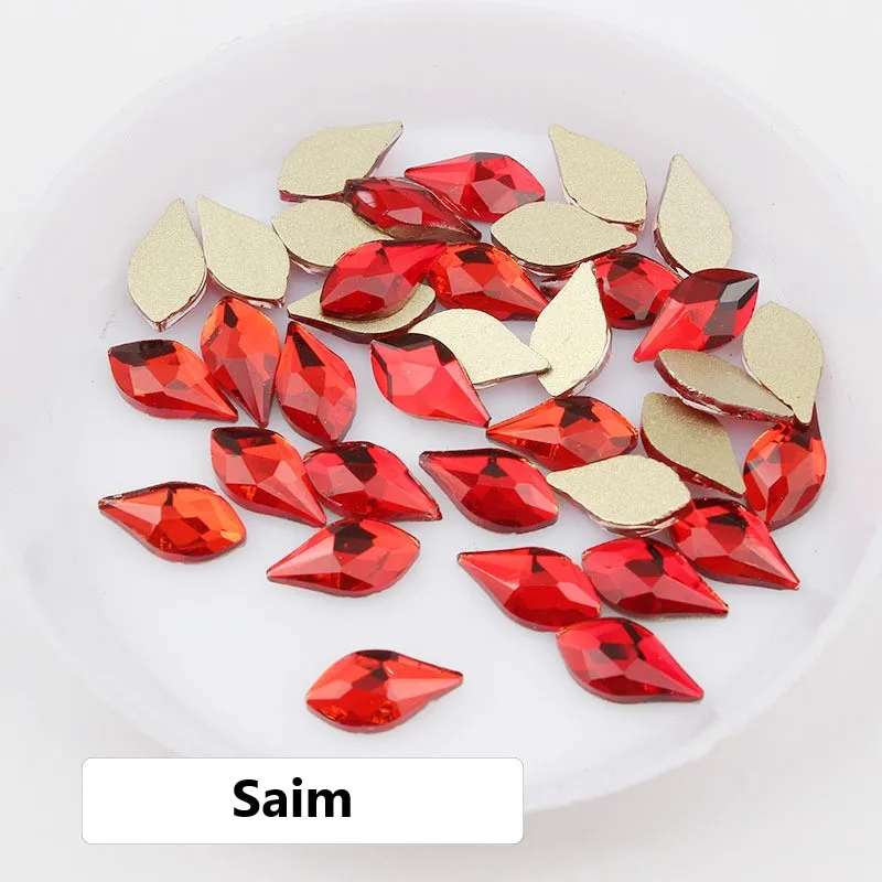 حجر الراين بظهر مسطح لتزيين الأظافر ، أحجار فن الأظافر ، 3d ، شخصية ، خاصة ، 5x10mm #3