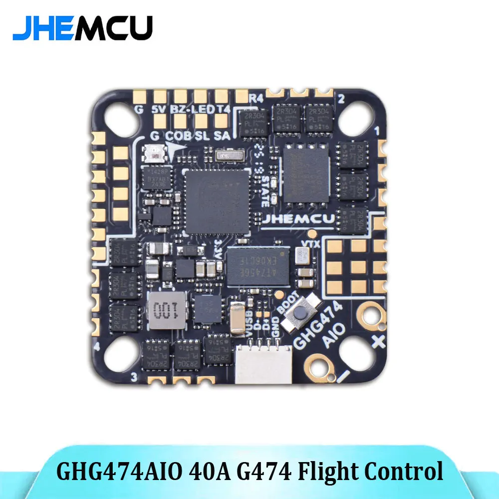 

JHEMCU GHG474AIO 40A G474 Flight Control 2-6S AIO Brushless FC for Toothpick Traversal Machine FPV Drone Accessories