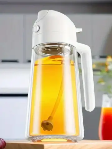 프레스 유형 유리 오일 스프레이 오일 병 스프레이 오일 디스펜서 오일 항아리 바베큐 주방 베이킹 구이 피크닉 주방 도구 유리 오일 스프레이 Best5