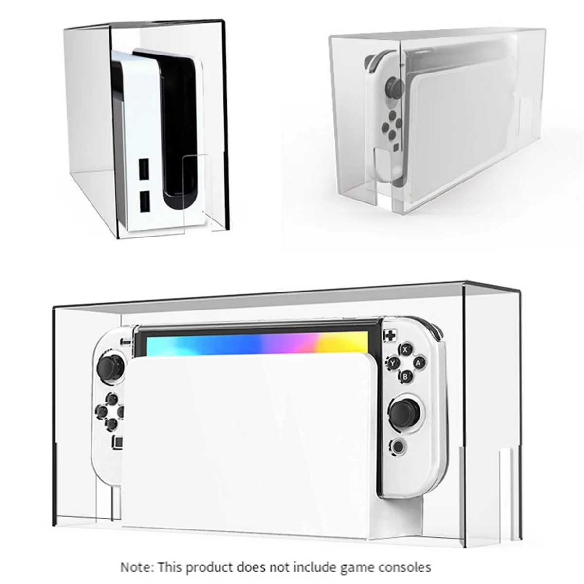 ABGN – couvercle anti-poussière pour hôte de boîte d'affichage, pour Console de jeu Switch NS, étui de protection, couvertures rigides en acrylique