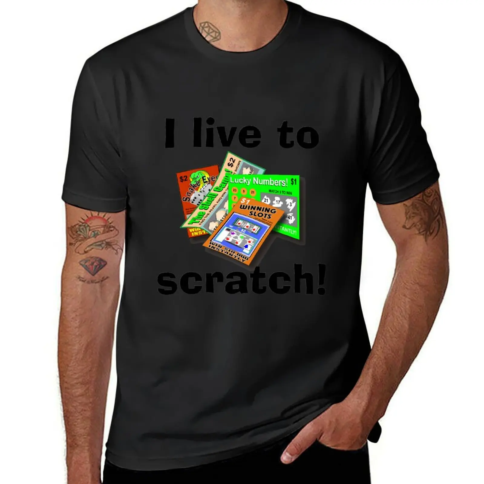 

Lucky Lottery Scratch Off T-Shirt Clothing anime t shirts essential t shirt man clothes t shirt for men