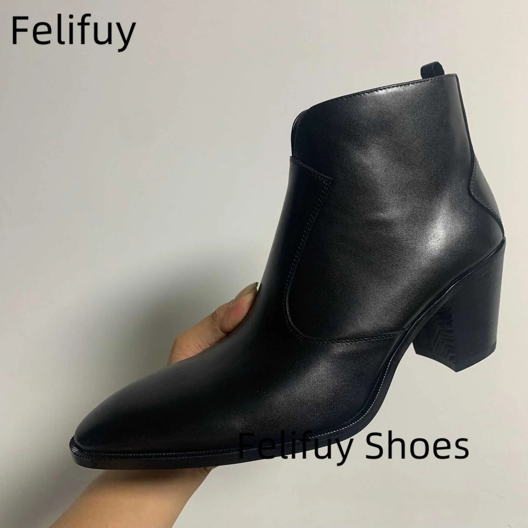 

Genuine Leather Zipper High Top Autumn Boots Casual Working Boots Outdoor High Heel Men’s Shoes Retro Cow Leather Shoes for Men