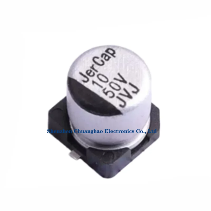 10pcs original genuine JVJ50v10M5x5 SMD, D5xL5.4mm surface mount aluminum electrolytic capacitor 10uF ± 20% 50V