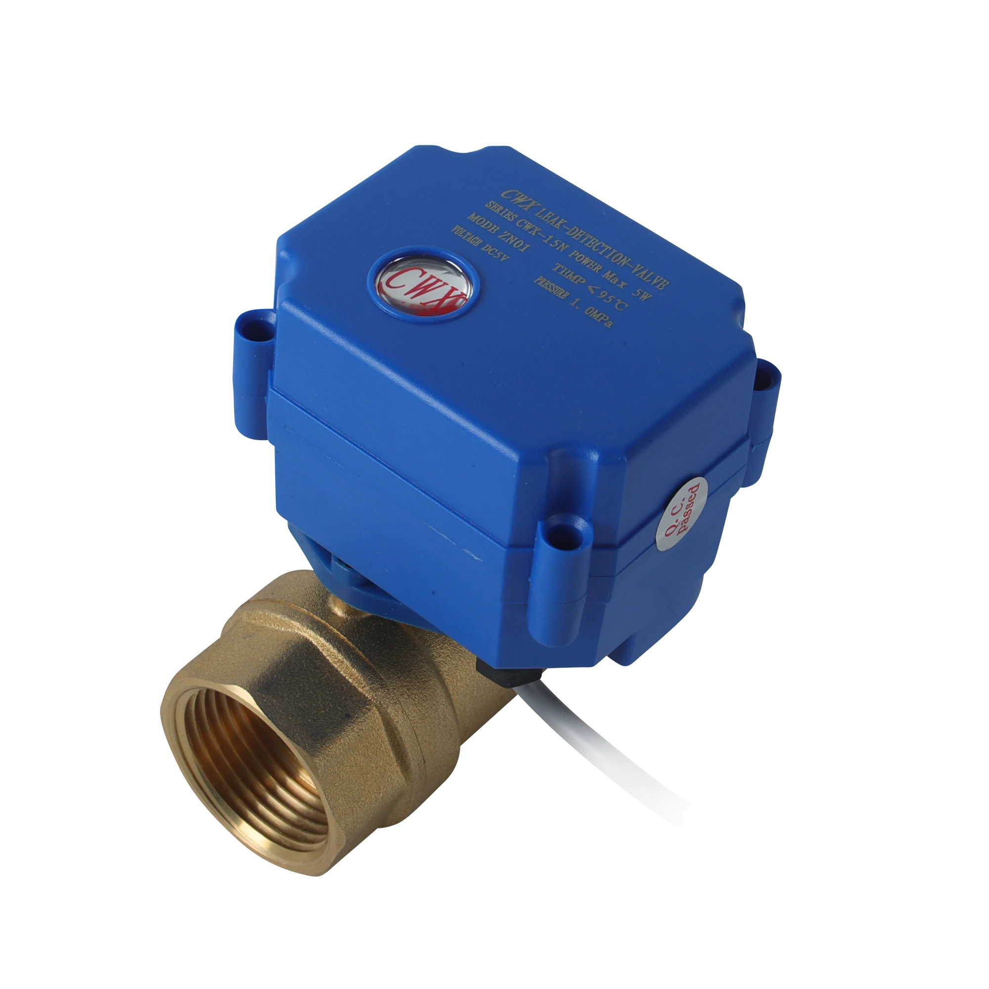 2 قطعة CWX-15N مجموعة صمامات المياه النحاسية DN15/DN20/DN25 5-Pin رافعة لأنظمة إنذار تسرب المياه المتوافقة مع WZ800 WZ808