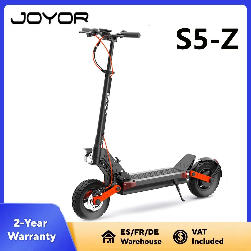 JOYOR S5-Z Elektroroller, 600W Motor, 48V 13Ah Akku, 10-Zoll-Geländereifen, 30-45km Reichweite, faltbarer E-Scooter, Sport-Elektroroller für Erwachsene, JOYOR S-Serie