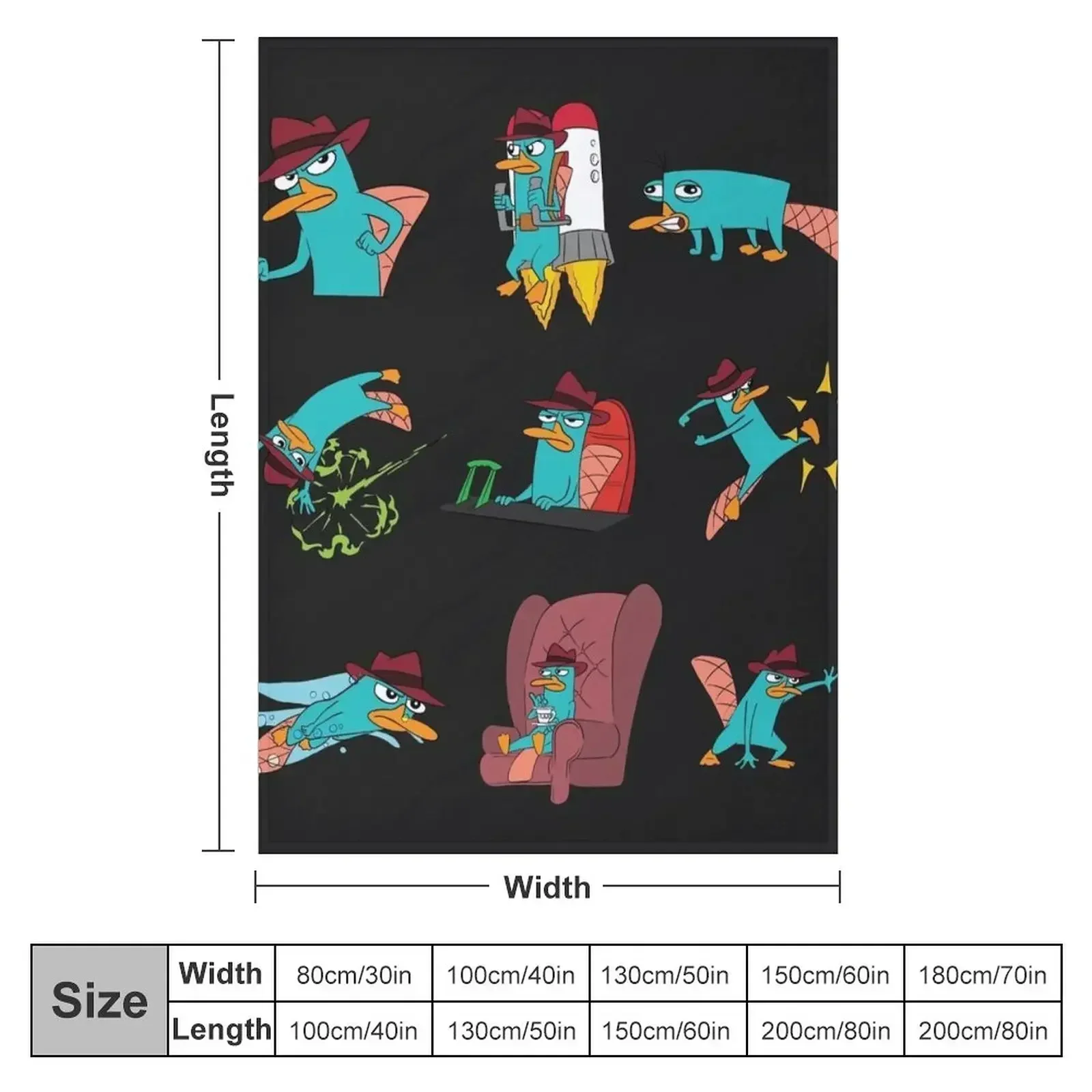 You Can Call Him Agent P Throw Blanket couch cozy soft plush fuzzy picnic outdoor blanket