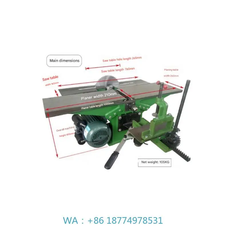 8 Inch Multifunctional Wood Smoothing Support Frame Timber Edge Trimming Thickness Adjust Rack For Woodworking Projects