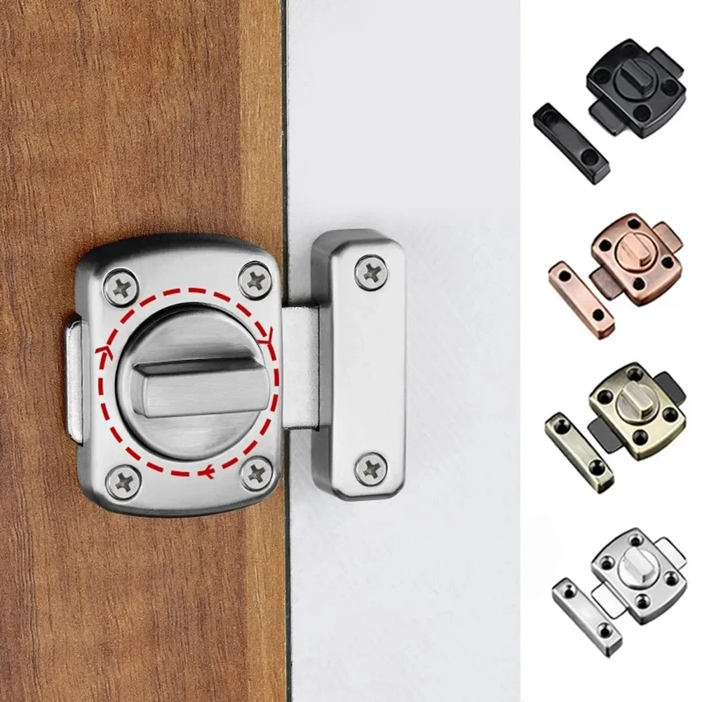 Bathroom Sliding Door Lock Buckle Zinc-Alloy Practical Modern Cabinet Door Bolt Latch Sliding Gate Bolting Home Door Hardware