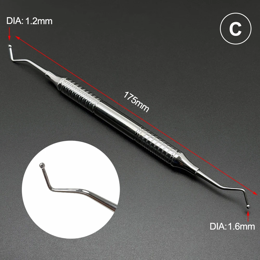 Dental Resin Composite Filling Spatula Double-Ended Stainless steel Instrument for Professional Restoration