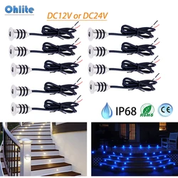 4/6/10PCS Outdoor Waterproof Led Lamp Garden Deck Terrace Floor Light  Recessed Inground Spot Mini 0.5W 12V IP68 Stainless Steel