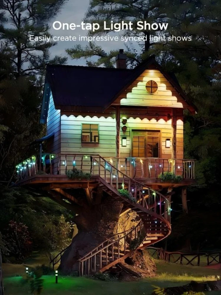

Permanent Outdoor Lights IP67 Waterproof Smart App Control Remote DIY Scene Modes Music Synchronization Eaves Light