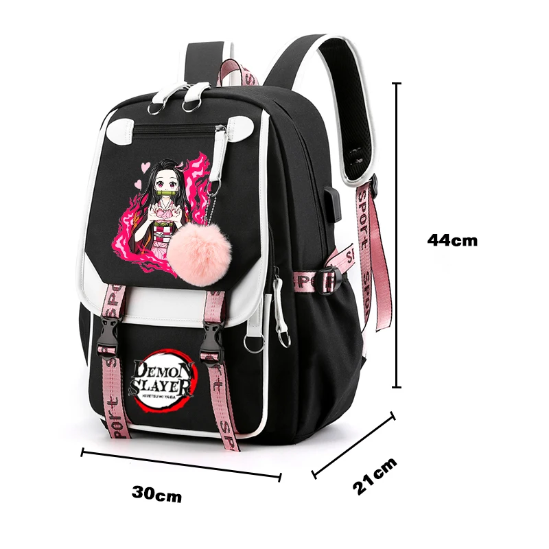 Demon Slayer Backpack Girl Boy School Bag for Teen Back To School Anime Backpack Cartoon Women Leisure Laptop Rucksack Mochila