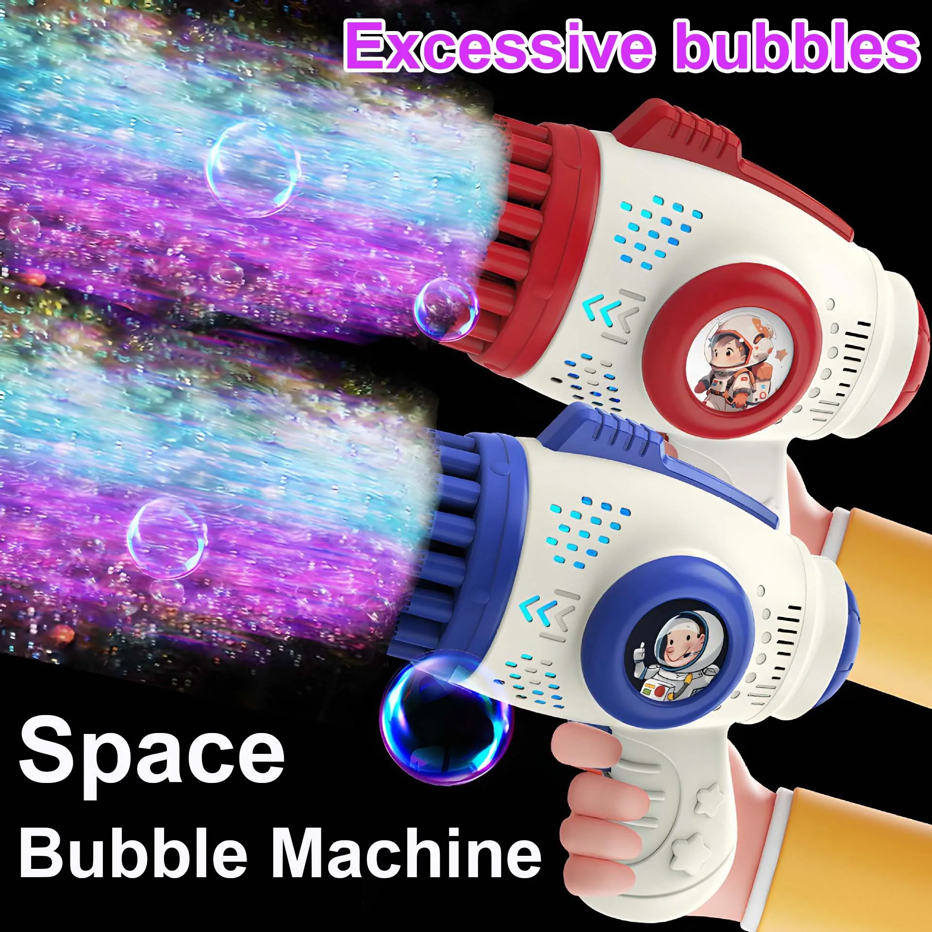 

2024 Children Bubble Gun Toy Astronaut Fully Automatic Bubble Machine Bubbles Gun Outdoor Game Fantasy Toy for Boys Girls Gifts