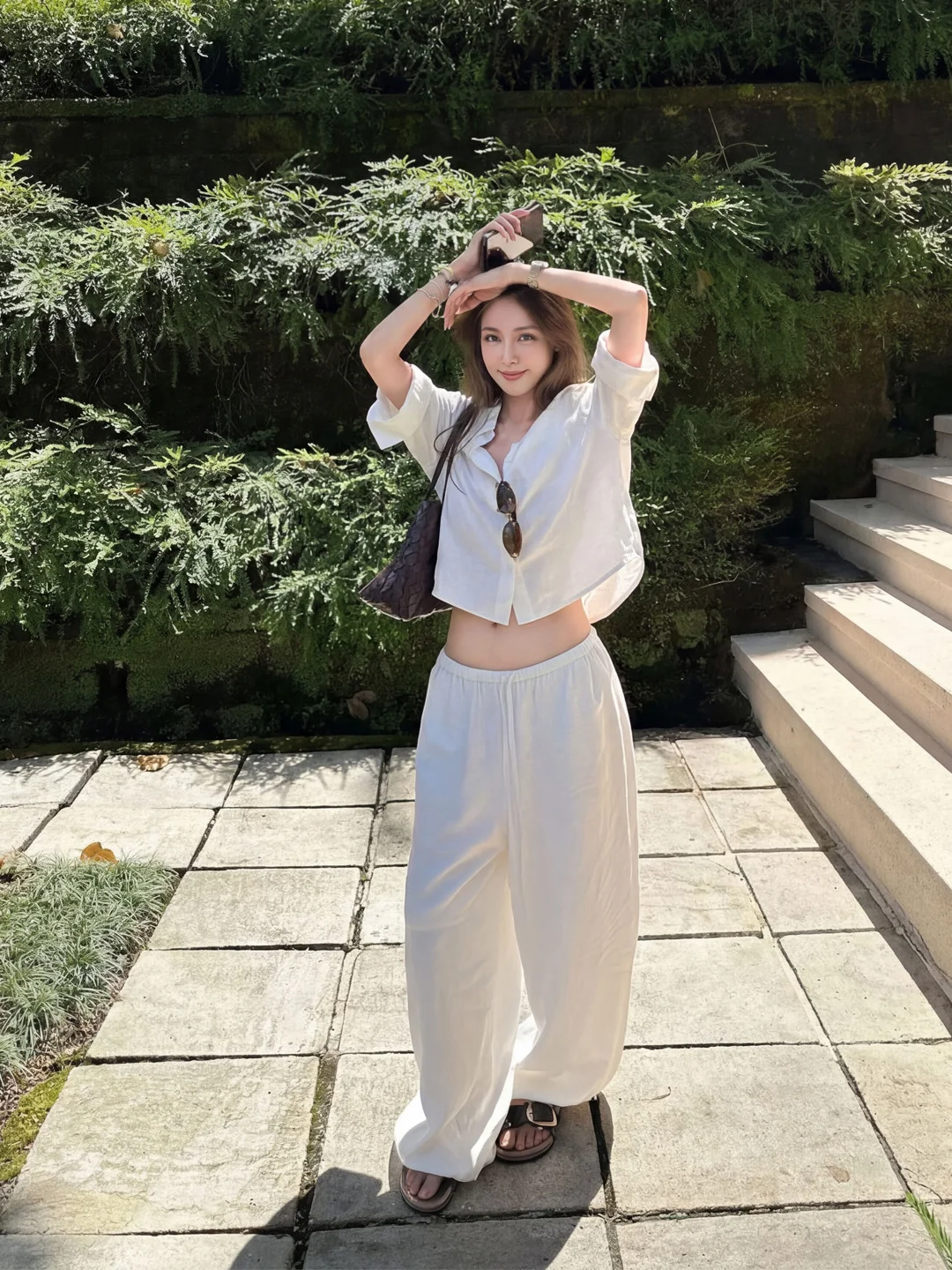 2026 New Loose  Color Preppy Style Shirt Pants Set Women Fashionable Casual Two Piece Set High Waist Universal Fit Polye...