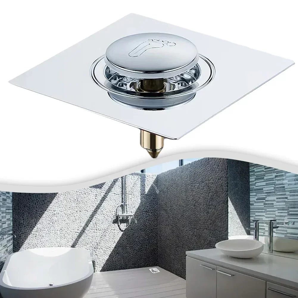 Sink Strainer Pop-up Foot Floor Drain Bouncing Core Bathroom Shower Garbage Grille Filter Toilet Antiodor Sewer Stopper Plug