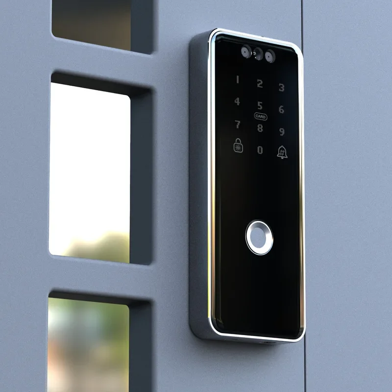 Iron Fence Door Graffiti Bluetooth Can Be Linked To Double-sided Facial Recognition Smart Fingerprint Lock