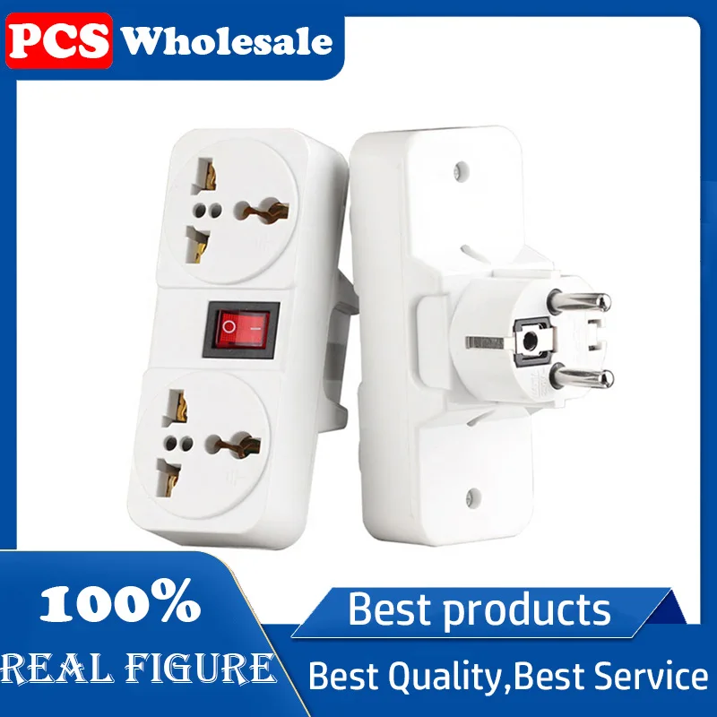 Portable general white wall socket European expansion socket 250 v 6 a 10 a 125 v power supply converter plug adapter with switc