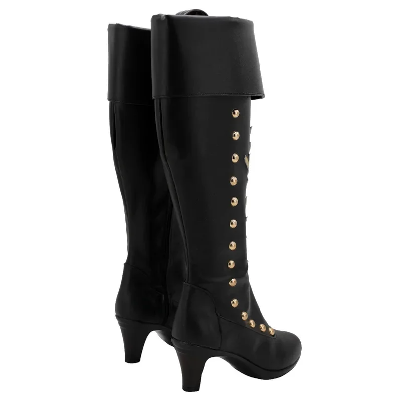 FC6Movie Anna Cosplay Elsa Boots Shoes Footwear Adult Girls Queen Roleplay Shoes Boot High Heel Boots Halloween Party Custo@FC8！