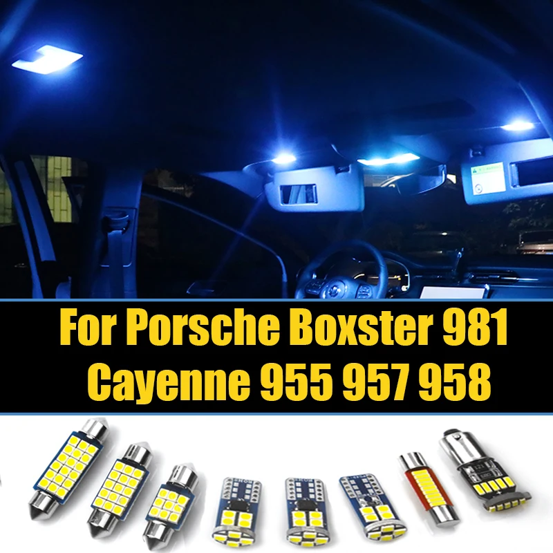 

For Porsche Cayenne 955 957 958 9PA 92A Boxster 981 Car LED Interior Dome Reading Lamp Glove Box Door Trunk Light Accessories