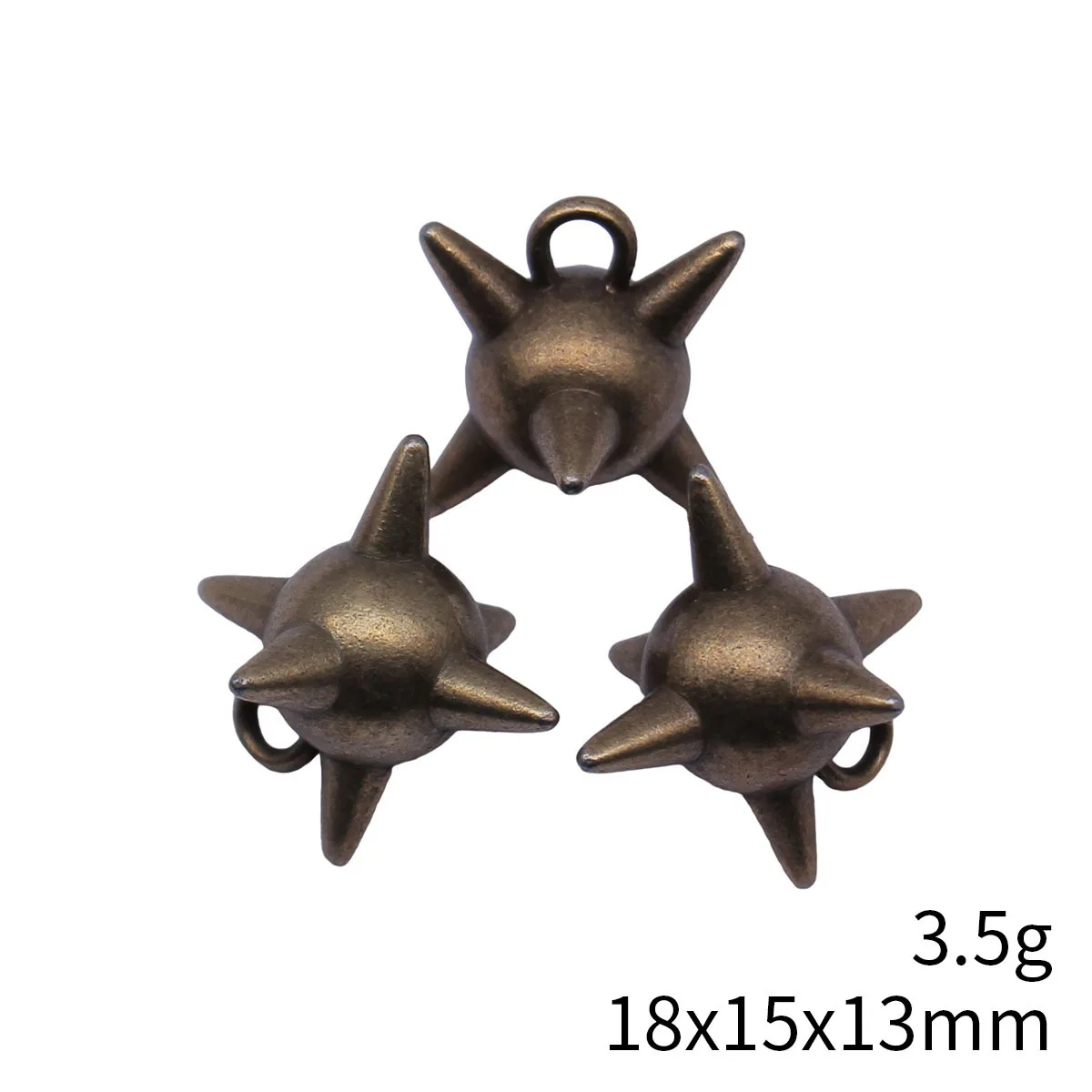 5pcs 18x15x13mm 5 Colors Meteor Hammer Pendant, Nail Ball Charms Handmade Jewelry Making Accessories image 4