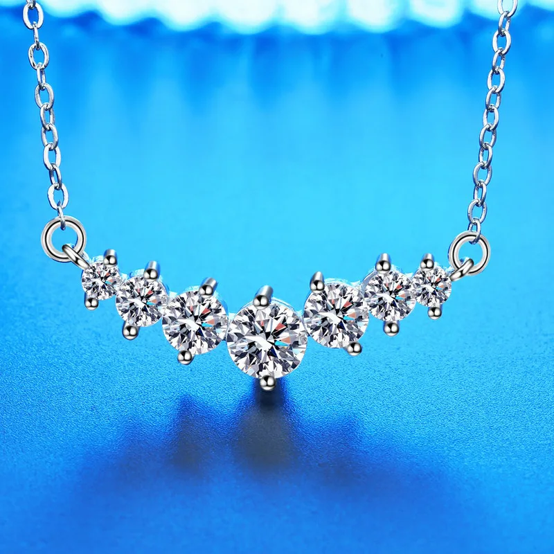 

New 925 Sterling Silver Necklace Pendant 5A Zircon Fine Jewelry for Woman Wedding Sparkling Classic party gifts High quality