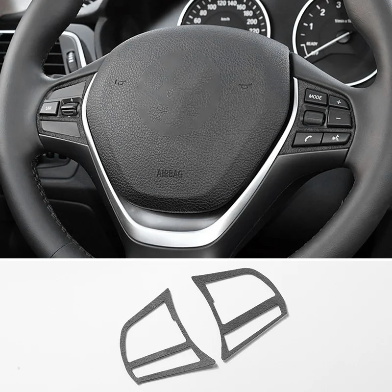 For BMW F20 F21 F30 F34 Steering Wheel Buttons Trim Frame Stickers Car Protection Interior Tuning Accessories Made of Alcantara