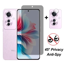 For OPPO Reno11 F Glass Screen Protector On Reno11 F Privacy Tempered Glass Protective Phone Camera Lens Film On Reno 11 F 11F