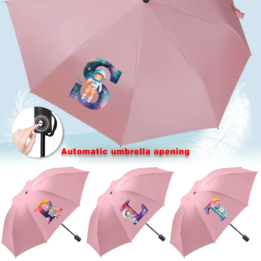 Sun Rain Umbrellas Collapsible Fully Automatic Travel Essentials Protection Increased Thickness Windproof Compact astronaut