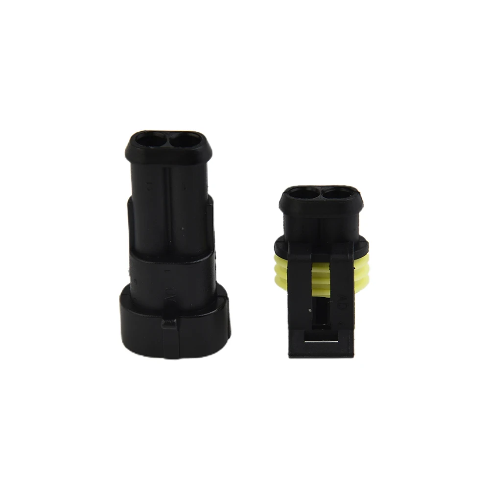 10 Piece Connector New Set 10pcs Waterproof Wire 2-Pin Way Female Kit Male Socket Terminals Accessories Auto Car