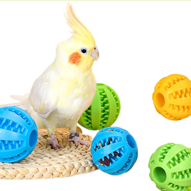 Foraging Balls Bird Toys Conures Feeder Toys Parakeets Foot Talon Toy Cockatiel Chewing Training Rattle Balls Parrot Cage Toys