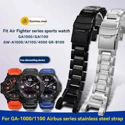 For Casio GA1000 GA1100 GW-A1000/1100 GW4000 G1400 Watch Strap Modification Solid Stainless Steel Strap Bracelet Men Wristband
