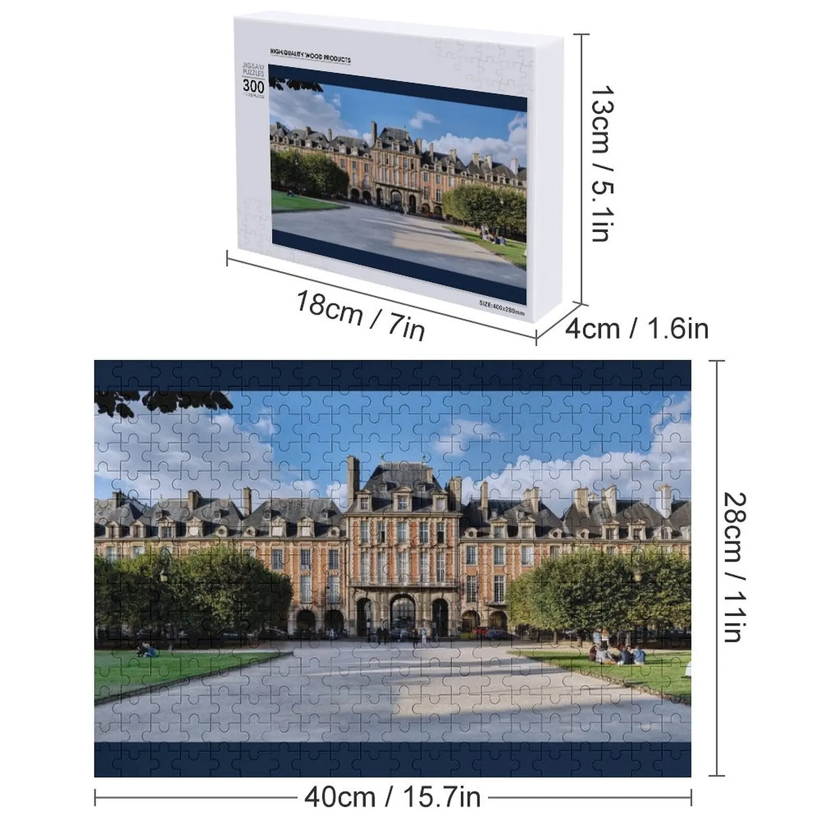 Place des Vosges Paris Puzzle Jouets de Noël Puzzle en bois pour adulte