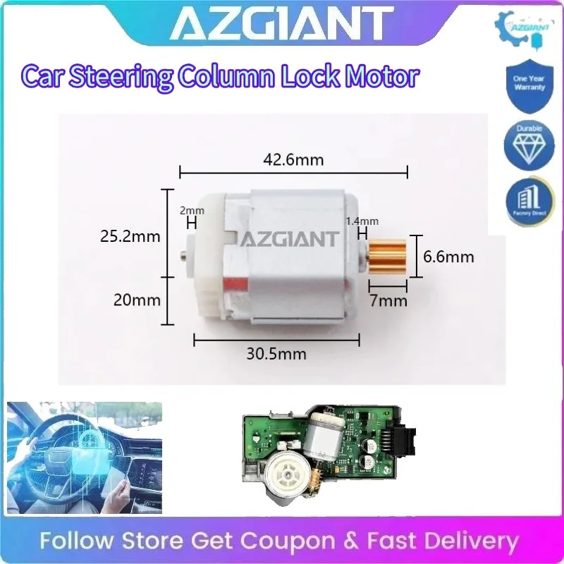 Motor de Bloqueo de Dirección para Auto AZGIANT 12V FC-380, Funcionamiento Silencioso de Alta Velocidad, Repuestos para Renault Latitude L70 2011-2014