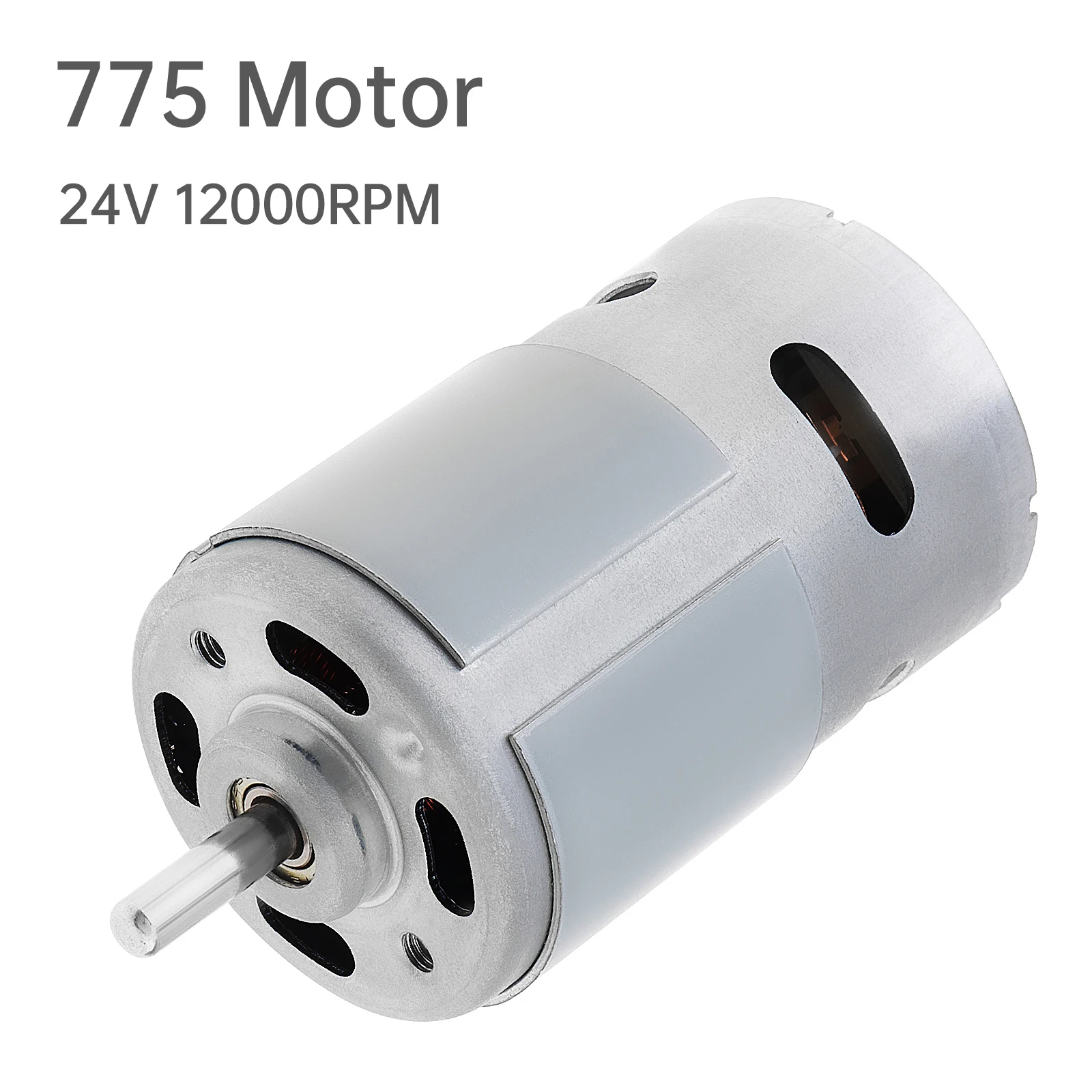 

775 DC Motor 24V 12000RPM Large Torque Micro Motor for Power Tools / DIY Toys / Vacuum Cleaners Fans with Double Ball Bearing